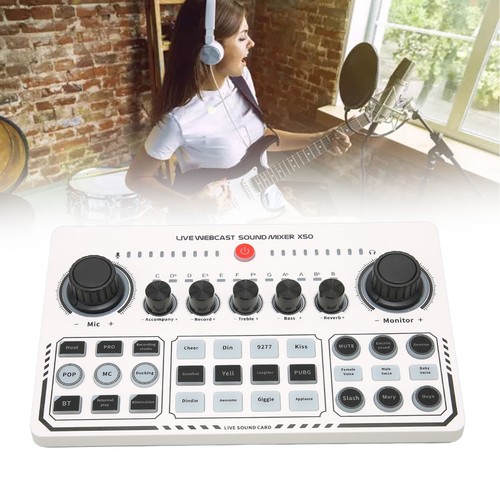 Audio-Interface DJ-Mixer-Soundkarte Live-Streaming-Voice-Changer-Soundkarte Mit - Bild 6 von 24