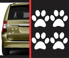 4X Calcomanías de vinilo con impresión de pata de perro JDM coche camión Pit Bull cachorro perrito Bulldog