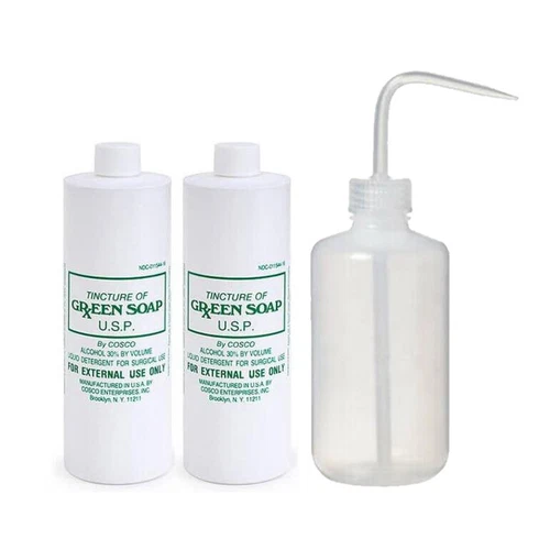 2x 16oz Cosco Green Soap Tattoo Stencil Wash and 1x 16oz Diffuser Squeeze Bottle - product listing photo