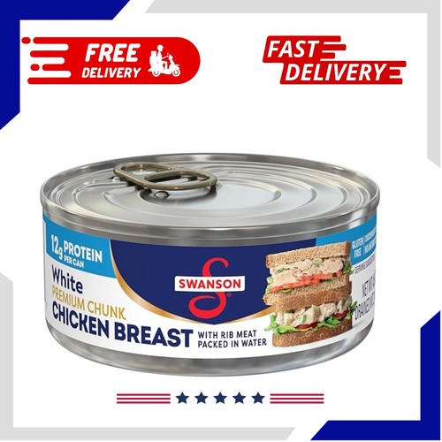 Swanson White Premium Chunk Canned Chicken Breast in Water, Fully Cooked Chicken