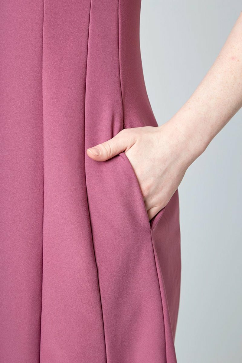 chinese dress ladies Waist Drape Midi Dress in Monochrome  Roland Mouret