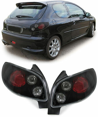 Peugeot 206 Black Tail Lights 08 1998 03 2003 3 5 Door Hatchback Model Ebay
