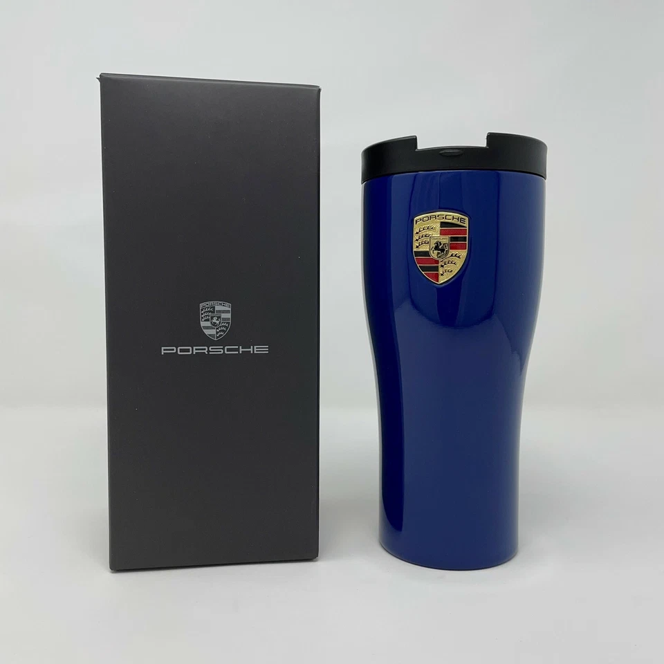 Original Porsche Thermobecher Edelstahl blau - "MARTINI RACING®", Coffee to go - Bild 3 von 4