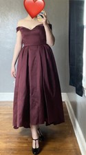 Wine Red Prom Dress Size 10
