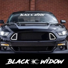 Windshield Banner Glass Window Vinyl Decal Sticker Car Trucks SUV BLACK WIDOW #B