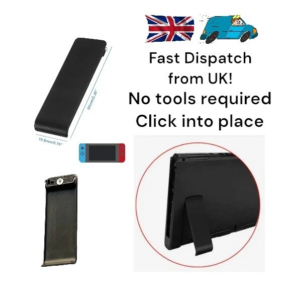 IGIRISU-STU Replacement Nintendo Switch Kickstand - Rear Kick Stand Bracket Console Black