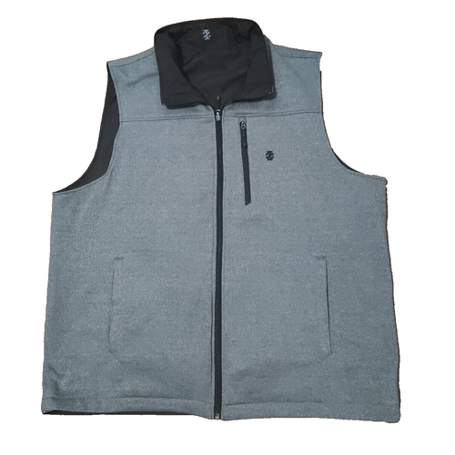 IZOD Jacket Men's Gray Black Fleece Lined Reversible Vest Gorpcore Outdoor XL - Picture 9 of 14