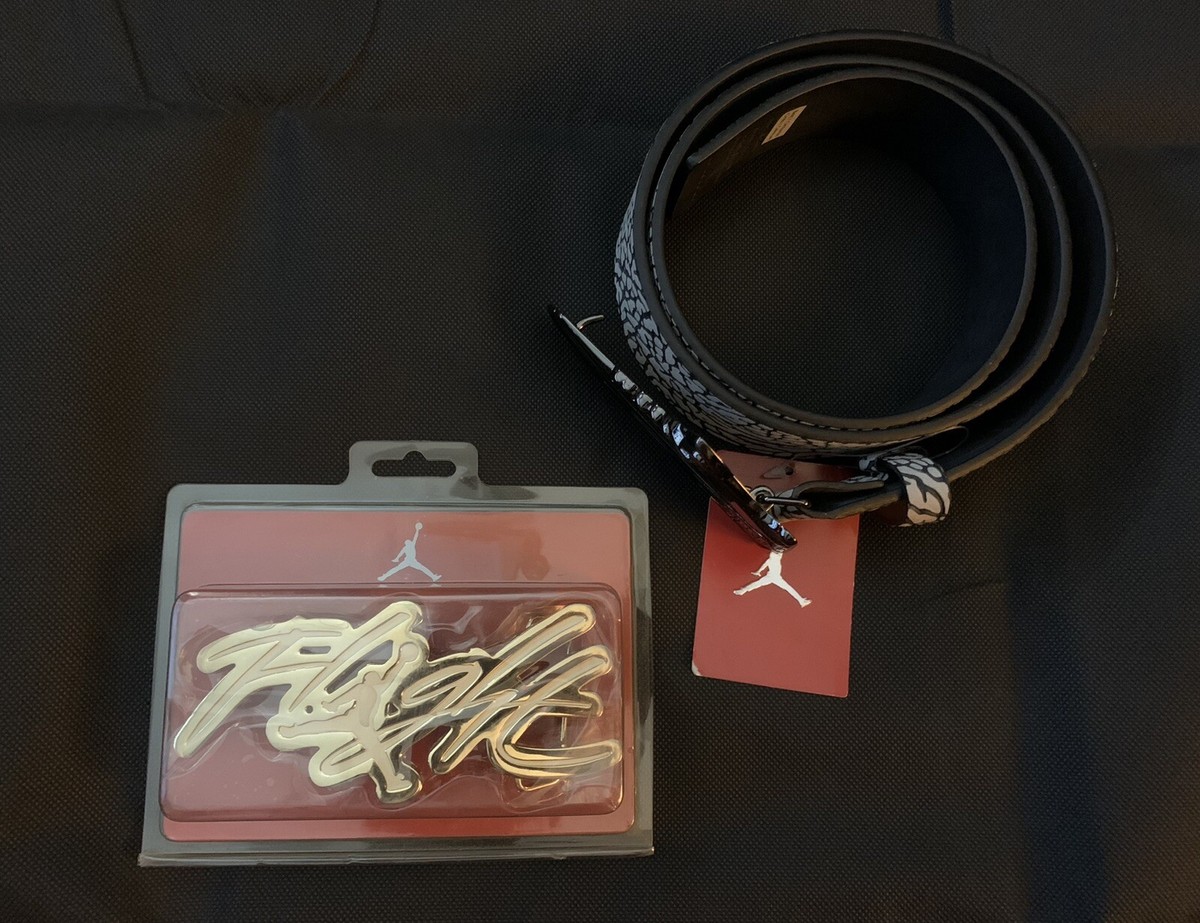🔺nike air jordan FLIGHT belt buckle retro 3🔺 NEW! VINTAGE! elephant print  🐘