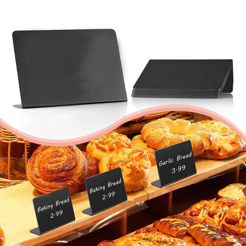 5Pcs Mini Chalkboard Sign Name Tags With Base Food For Labeling Menu BlackboaSN
