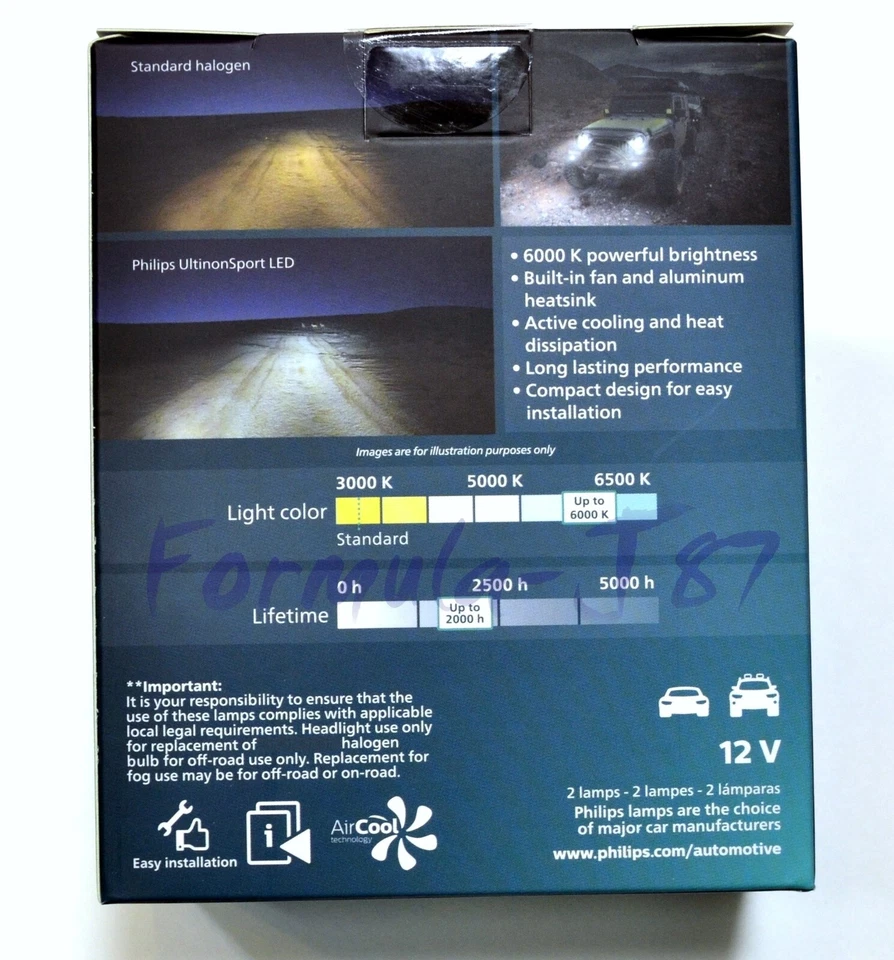 OpenBox UltinonSport LED White H4 9003 Two Bulbs Headlight Replace High Low Beam - Image 4 of 4