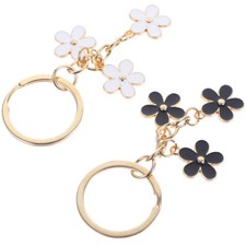 2PCS Flower Charm Keychain Purse Hanging Flower Keychian for Women Keychain