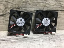 2pc Delta AFB0812VHB 8015 8CM 0.30A 12V 3-wire Double Ball Cooling Fan #S52