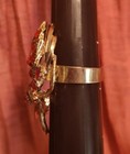 Large Red Rhinestone Gold Tone Swirl Twist Curve Ring Jewelry Statement Costume — photo 2