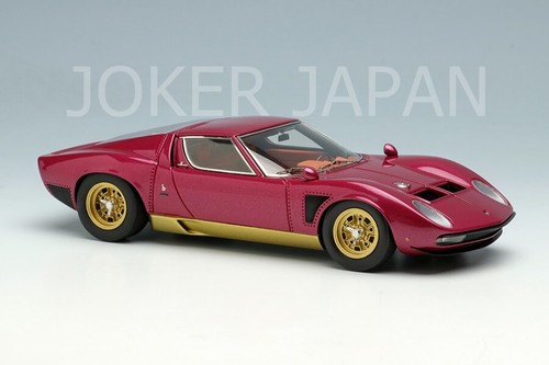 Make Up EIDOLON 1/43 Lamborghini Jota SVJ #4892 EM395 Metallic Pink / Gold JDM - Picture 4 of 12