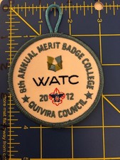 Insignia de mérito WATC College Wichita KS 2012 parche Quivira Council Boy Scouts BSA QC
