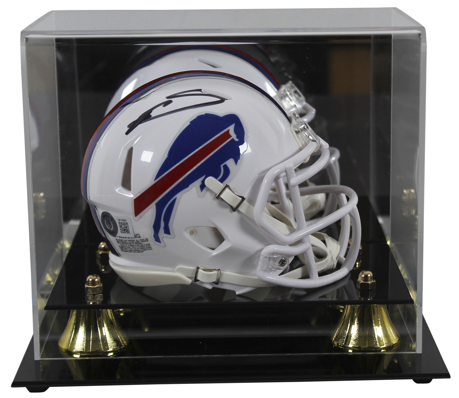 Stefon Diggs Autographed Signed Bills Authentic White Speed Mini Helmet With Case Beckett Witness 