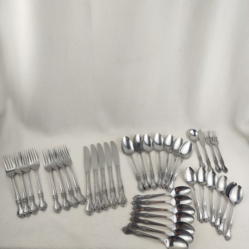 Vintage Rosenmuster Edelstahl Japan Besteck 37-teiliges Set - Bild 3 von 9