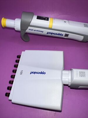 Eppendorf Research Plus 8-Channel Pipette, Yellow; 10-100 µL