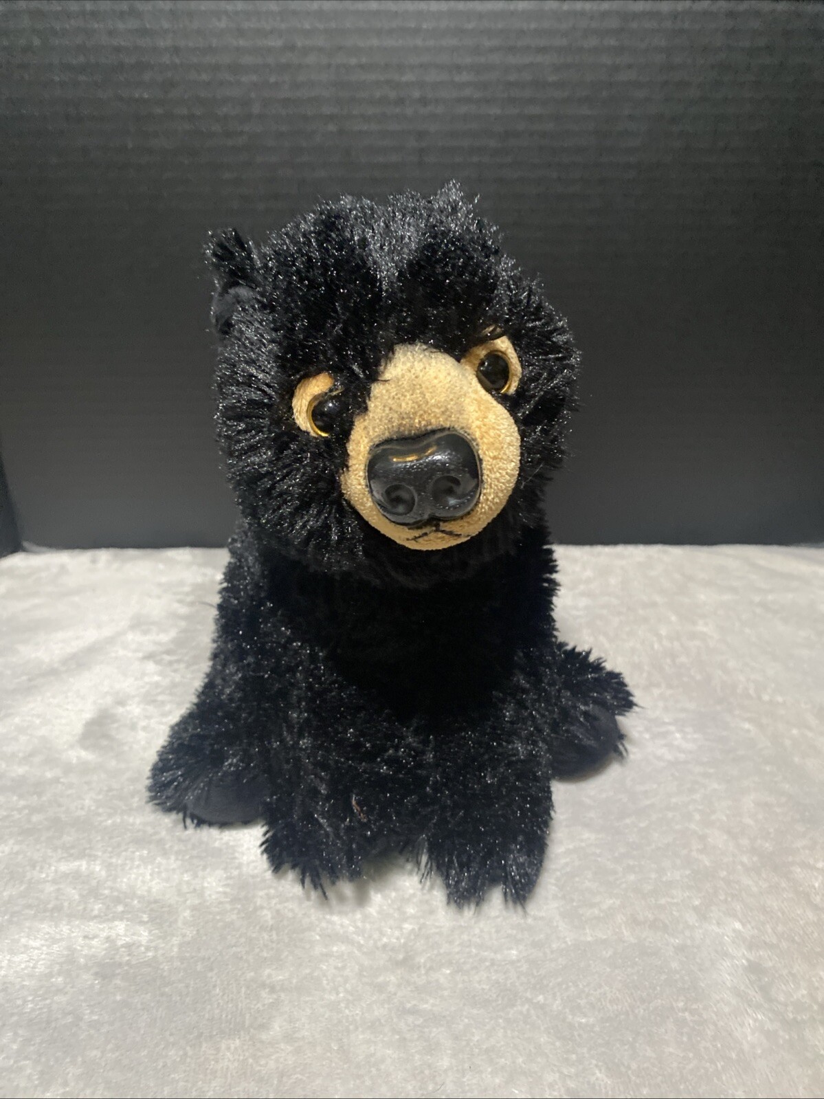 Black Bear Plush Bass Pro Shops Shaggy Furry Wildlife Artist Stuffed Animal 12"
