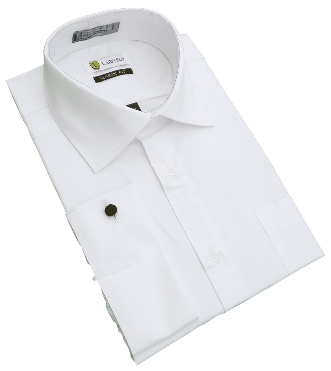 thick white dress shirt Thom Sweeney - White Heavy Cotton Casual Button Down Oxford Shirt
