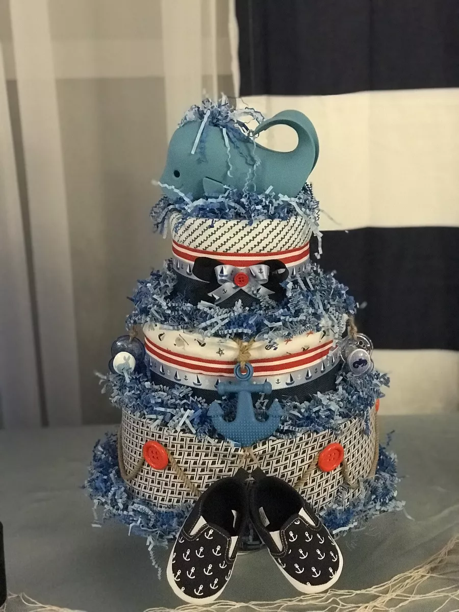 Nautical diaper cake sales