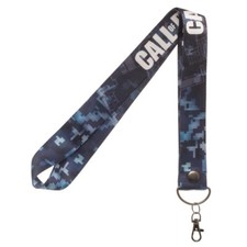 Call of Duty WIDE Lanyard for Pin Trading Keychain Official CoD Blue Camo NEW