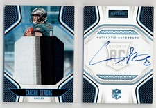 2022 Panini Playbook Platinum #211 Carson Strong Patch Auto 05/49