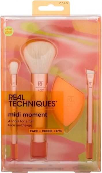 Real Techniques Midi Moment Set Pennelli e Spugna Sada Applicatori Donna 1 0ks