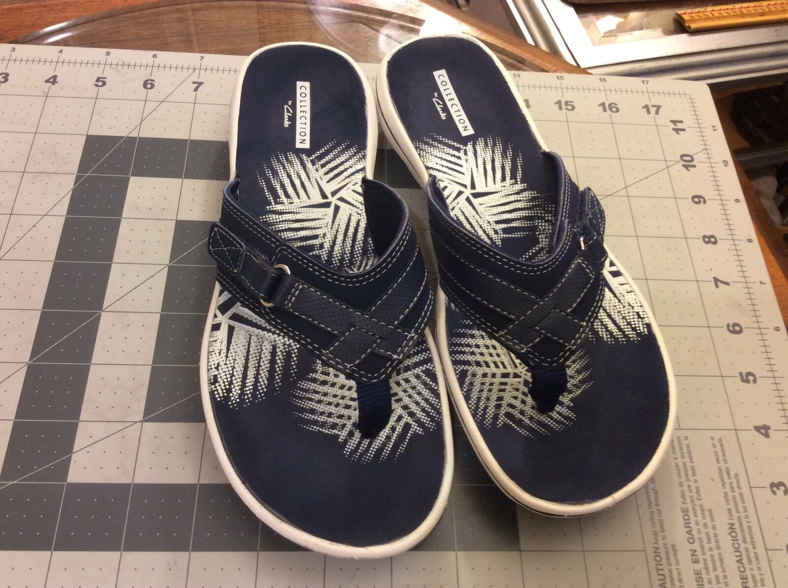 Sandali Clarks Collection Donna 7M Brinkley Keeley Perizoma Flop 15906 Blu