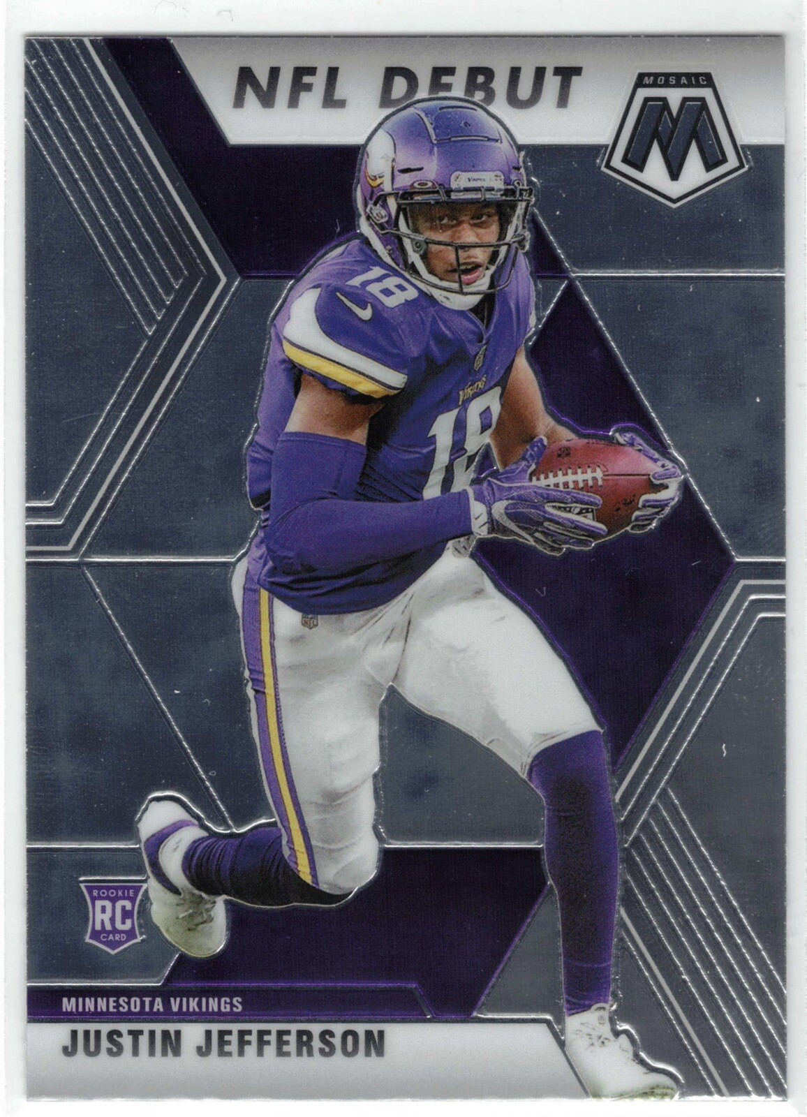 Justin Jefferson 2020 Panini Mosaic NFL Debut Rookie Card RC #270 Vikings