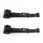 Chevy Chevelle 1968 - 1972 Standard 2pt Black Retractable Bucket Seat Belt Kit -