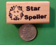 Star Speller - Teacher's Wood Mounted Rubber Stamp