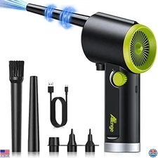 Cordless Electric Air Duster, 6000mAh Rechargeable, Fast Charge for Keyboard &
