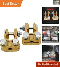 Corrosion-Resistant Brass Battery Terminal Set for Boats Vehicles - 1 Pair
