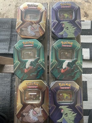 Pokemon TCG - Triple Whammy Collector Sealed Tins x6 (Complete Set)