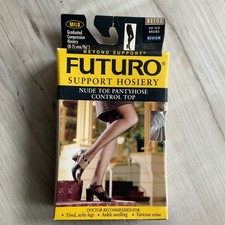 NOS Futuro Support Compression Panty Hose Mild Medium Beige 006583 USA