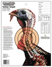 Champion Targets Lifesize Turkey Paper Hanging Targets 12 Per Package - 45780