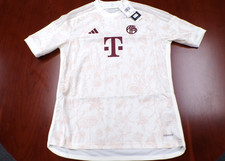 NWT ADIDAS FC BAYERN CREAM SOCCER JERSEY SIZE YOUTH XL 15/16
