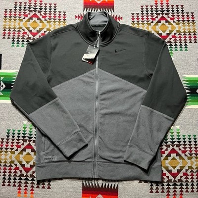 Nike Therma-FIT Jacket Mens Large Gray Full Zip Training Track Jacket Swoosh A8