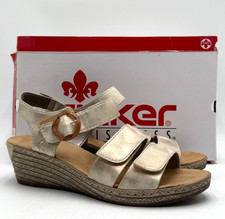 Rieker 62487-60 Women's NEW Casual Comfort Wedge Beige EU Size 40