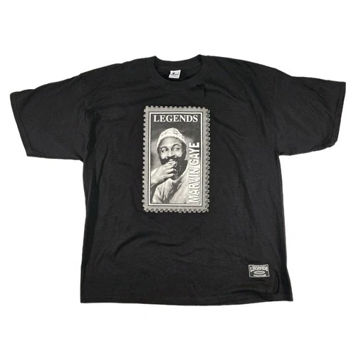 Vintage Original Legends Marvin Gaye Black Graphic T-shirt W Vintage vintage concert t-shirt, vintage, size XXL, single stitch, B+ condition