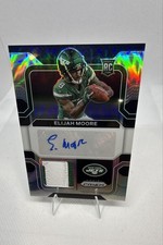 2021 Panini Prizm - Rookie Patch Autographs Elijah Moore Jets RPA 3 Color Patch