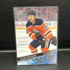 2020-21 Upper Deck Young Guns TYLER BENSON Rookie #218 Edmonton Oilers YG RC