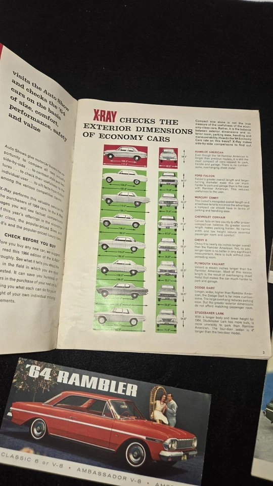 1964 Rambler продажи брошюра буклет каталоги лот из 4.  - Изображение 4 из 4