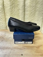 Women's SAS Regina Pump Size 8.5 Narrow Black Italian Leather Made In USA NEW