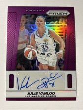 2025 Panini Prizm WNBA Julie Vanloo Throwback Auto Purple /49 Sparks