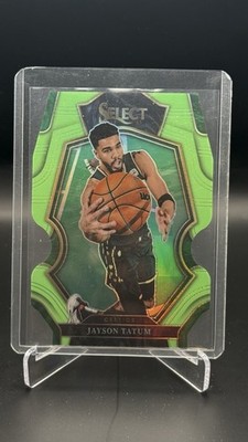 2022-23 Panini Select  Jayson Tatum #155 Premier Level Neon Green Prizm /49