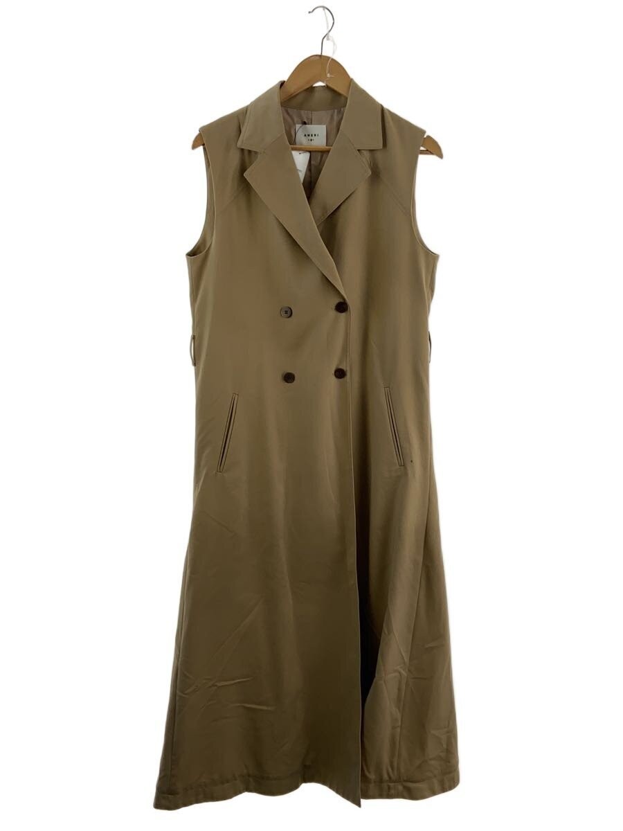 AMERI Coat M Polyester Beige Plain Used - image 1