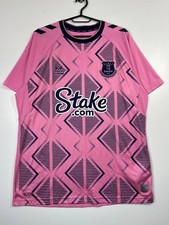 Everton FC Away Pink Jersey 2022/23 Godfrey #22 Hummel Soccer Shirt Mens XL
