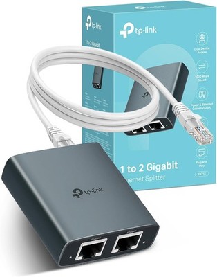 TP-Link EH210 Ethernet Splitter, 1 bis 2 Gigabit Netzwerk Switch, 1000 Mbit/s